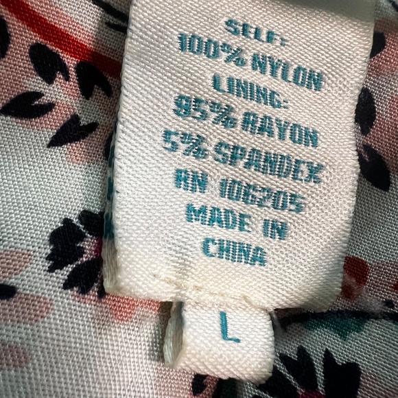 EUC. Boho [Sundance] Romantic Navy & Pink Kimono Mini Dress + Keyhole | Large - Picture 10 of 15